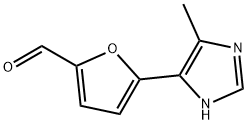 2-Furancarboxaldehyde,  5-(4-methyl-1H-imidazol-5-yl)- 구조식 이미지
