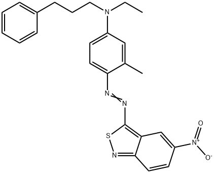 N-Ethyl-N-[3-methyl-4-[(5-nitro-2,1-benzisothiazol-3-yl)azo]phenyl]benzenepropanamine 구조식 이미지