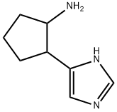 Cyclopentanamine,  2-(1H-imidazol-5-yl)- Structure