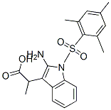 2-amino-3-((N-2,4,6-trimethylbenzenesulfonyl)indole)propionic acid Structure