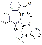 1H-Indole-2,3-dione,  1-[4-benzoyl-5-[(1,1-dimethylethyl)amino]-2-phenyl-3-furanyl]- Structure