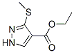 에틸3-메틸티오-1H피라졸-4-카르복실레이트 구조식 이미지