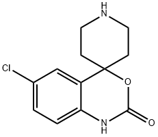6-CHLORO-1,2-DIHYDRO-2-OXOSPIRO[4H-3,1-BENZOXAZIN-4,4'-PIPERIDINE] 구조식 이미지