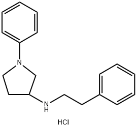 1-페닐-N-(2-페닐레틸)-3-피롤리디나민염화물 구조식 이미지