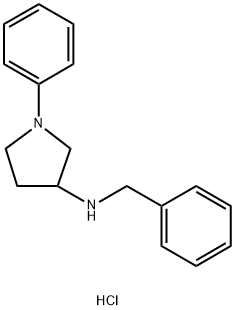 1-PHENYL-N-(PHENYLMETHYL)-3-PYRROLIDINAMINE HYDROCHLORIDE Structure