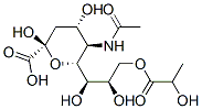 (2S,4S,5R,6R)-5-acetamido-6-[(1R,2R)-1,2-dihydroxy-3-(2-hydroxypropanoyloxy)propyl]-2,4-dihydroxyoxane-2-carboxylic acid Structure