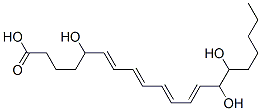5,14,15-trihydroxy-6,8,10,12-eicosatetraenoic acid Structure