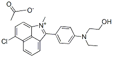 6-chloro-2-[4-[ethyl(2-hydroxyethyl)amino]phenyl]-1-methylbenz[cd]indolium acetate Structure