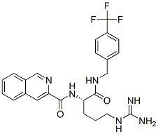 3-Isoquinolinecarboxamide,  N-[(1S)-4-[(aminoiminomethyl)amino]-1-[[[[4-(trifluoromethyl)phenyl]methyl]amino]carbonyl]butyl]- Structure