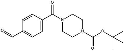 4-(4-Formylbenzoyl)piperazine-1-carboxylic acid tert-butyl ester Structure