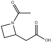 2-Azetidineacetic acid, 1-acetyl- (9CI) Structure