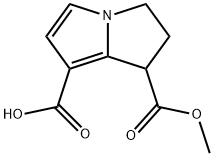 7-(methoxycarbonyl)-6,7-dihydro-5-Hpyrrolizine-1-carboxylic acid Structure