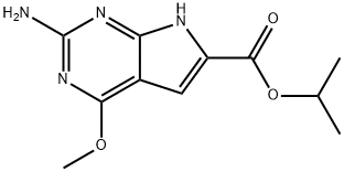 ISOPROPYL 2-AMINO-4-METHOXY-7H-PYRROLO[2,3-D]PYRIMIDINE-6-CARBOXYLATE 구조식 이미지