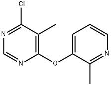 4-Chloro-5-methyl-6-(2-methylpyridin-3-yloxy)pyrimidine Structure
