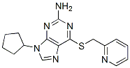 9-Cyclopentyl-6-((2-pyridinylmethyl)thio)-9H-purin-2-amine 구조식 이미지