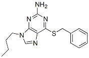 6-벤질설파닐-9-부틸-퓨린-2-아민 구조식 이미지