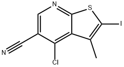 4-chloro-2-iodo-3-Methylthieno[2,3-b]pyridine-5-carbonitrile 구조식 이미지