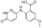 BENZOIC ACID, 2-[(1,6-DIHYDRO-6-OXO-3-PYRIDAZINYL)AMINO]-5-METHOXY- Structure