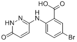 BENZOIC ACID, 5-BROMO-2-[(1,6-DIHYDRO-6-OXO-3-PYRIDAZINYL)AMINO]- 구조식 이미지