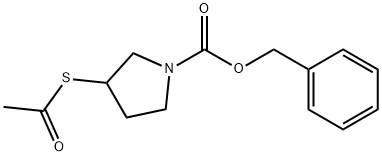 1-CBZ-3-아세틸설파닐-피롤리딘 구조식 이미지