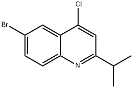 6-BROMO-4-CHLORO-2-ISOPROPYLQUINOLINE Structure