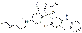 2'-Anilino-6'-[N-(3-ethoxypropyl)-N-methylamino]-3'-methylspiro[phthalide-3,9'-[9H]xanthene] Structure