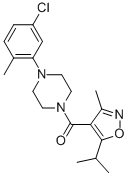 Methanone, [4-(5-chloro-2-methylphenyl)-1-piperazinyl][3-methyl-5-(1-methylethyl)-4-isoxazolyl]- Structure