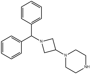 1-[1-(DIPHENYLMETHYL)AZETIDIN-3-YL]PIPERAZINE Structure