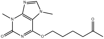 3,7-Dihydro-3,7-diMethyl-6-[(5-oxohexyl)oxy]-2H-purin-2-one 구조식 이미지