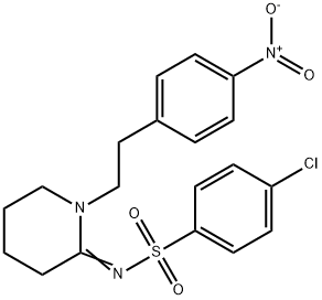 BenzenesulfonaMide, 4-chloro-N-[1-[2-(4-nitrophenyl)ethyl]-2-piperidinylid ene]- 구조식 이미지