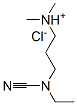 3-(cyano-ethyl-amino)propyl-dimethyl-azanium chloride Structure