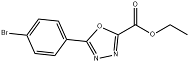 Ethyl 5-(4-bromophenyl)-1,3,4-oxadiazole-2-carboxylate 구조식 이미지