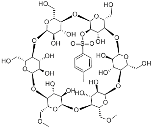 MONO-2-O-(P-TOLUENESULFONYL)-ALPHA-CYCLODEXTRIN 구조식 이미지
