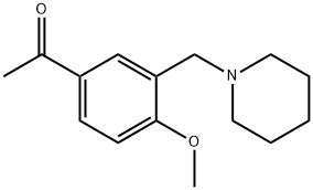 1-[4-METHOXY-3-(PIPERIDIN-1-YLMETHYL)PHENYL]ETHANONE Structure