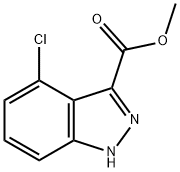 1H-인다졸-3-카르복실산,4-클로로-,메틸에스테르 구조식 이미지