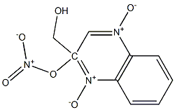 2-퀴녹살린MethanolNitrate1,4-Dioxide 구조식 이미지