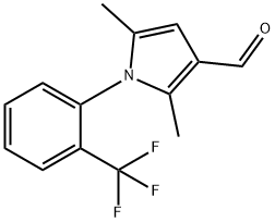 2,5-dimethyl-1-[2-(trifluoromethyl)phenyl]-1H-pyrrole-3-carbaldehyde 구조식 이미지