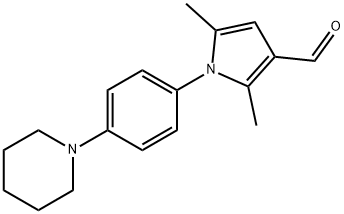 1H-PYRROLE-3-CARBOXALDEHYDE, 2,5-DIMETHYL-1-[4-(1-PIPERIDINYL)PHENYL]- Structure