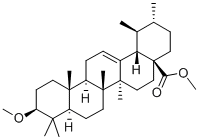 3-METHOXY-(3BETA)-URS-12-EN-28-OIC ACID METHYL ESTER Structure