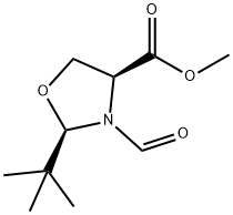 (2R,4S)-METHYL 2-TERT-BUTYL-3-FORMYLOXAZOLIDINE-4-CARBOXYLATE 구조식 이미지