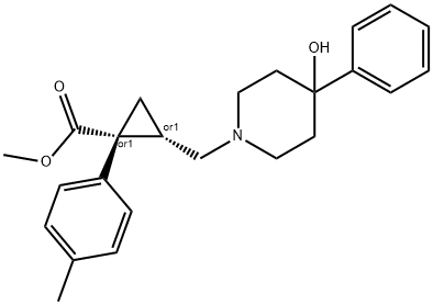 (S*,R*)-2-[(4-Hydroxy-4-phenyl-1-piperidinyl)methyl]-1-(4-methylphenyl)-cyclopropanecarboxylicacidmethylester 구조식 이미지