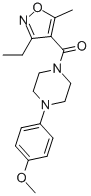Methanone, (3-ethyl-5-methyl-4-isoxazolyl)[4-(4-methoxyphenyl)-1-piperazinyl]- 구조식 이미지