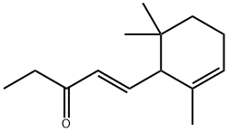 (E)-1-(2,6,6-trimethyl-2-cyclohexen-1-yl)pent-1-en-3-one 구조식 이미지