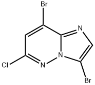 3,8-디브로모-6-클로로이미다조[1,2-B]피리다진 구조식 이미지