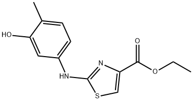 ETHYL 2-(3-HYDROXY-4-METHYLPHENYLAMINO)THIAZOLE-4-CARBOXYLATE Structure