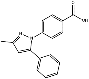 Benzoic acid, 4-(3-methyl-5-phenyl-1H-pyrazol-1-yl)- Structure