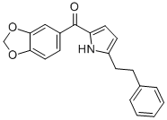 METHANONE, 1,3-BENZODIOXOL-5-YL[5-(2-PHENYLETHYL)-1H-PYRROL-2-YL]- Structure