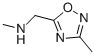 N-methyl-N-[(3-methyl-1,2,4-oxadiazol-5-yl)methyl]amine 구조식 이미지