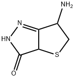 3H-Thieno[3,2-c]pyrazol-3-one,  6-amino-2,3a,5,6-tetrahydro- Structure