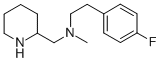 N-[2-(4-플루오로페닐)에틸]-N-메틸-2-피페리딘메탄아민 구조식 이미지